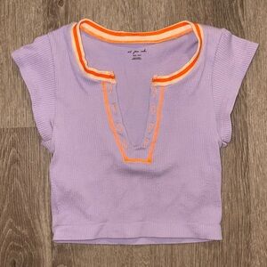 Urban Outfitters - Out From Under Purple Athletic Crop Top